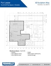 60 Sculptors Way, Hamilton, NJ à louer Plan d’étage– Image 1 sur 1