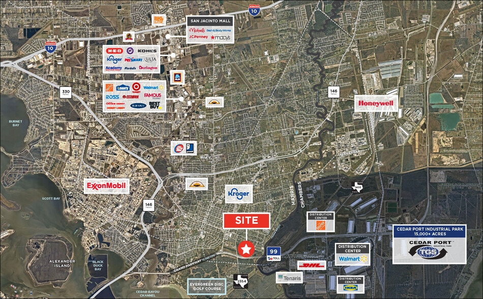 SH 99 & Tri City Beach Rd, Baytown, TX à vendre - Aérien – Image 2 sur 2