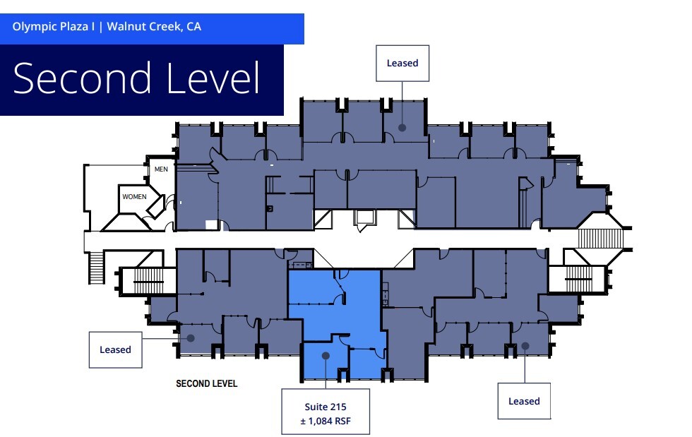 1904 Olympic Blvd, Walnut Creek, CA à louer Plan d’étage– Image 1 sur 1