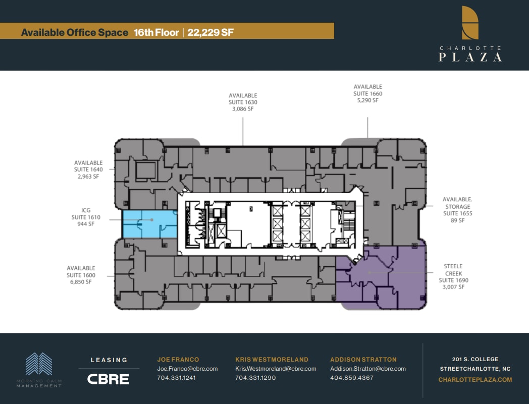 201 S College St, Charlotte, NC à louer Plan d’étage– Image 1 sur 1