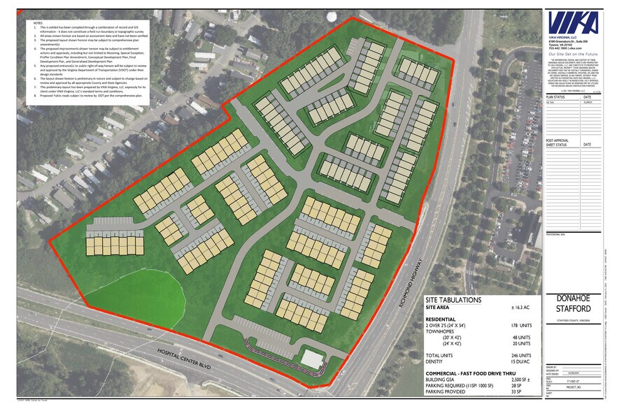 2023 Richmond Hwy, Stafford, VA à vendre - Plan de site – Image 2 sur 2