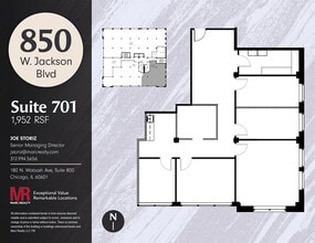 850 W Jackson Blvd, Chicago, IL à louer Plan d’étage– Image 1 sur 11