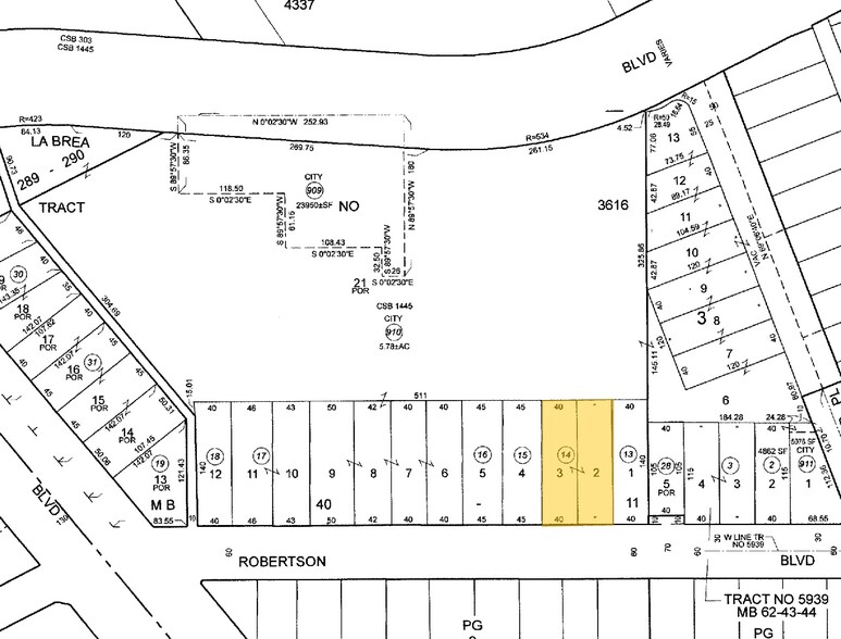 656 N Robertson Blvd, West Hollywood, CA à vendre - Plan cadastral – Image 1 sur 1