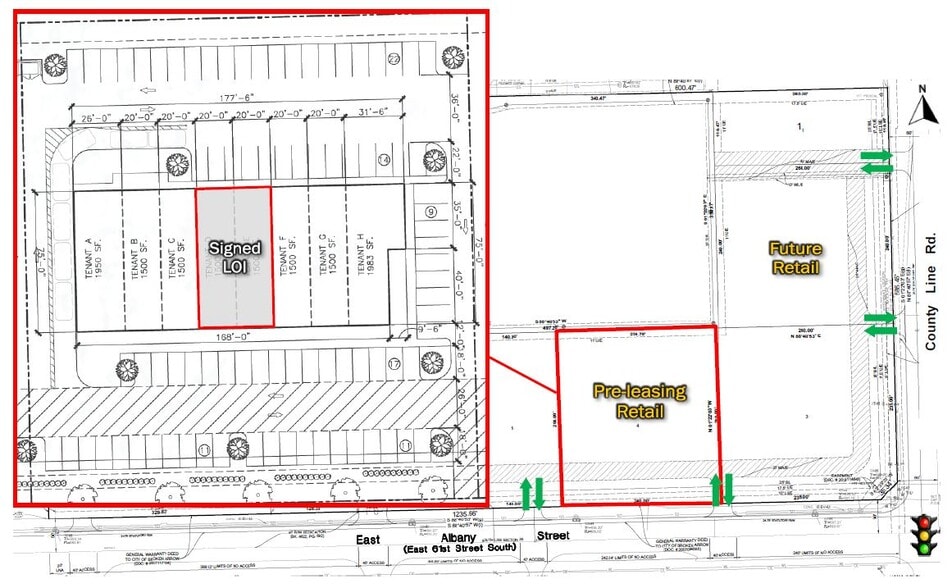 Northwest Corner of E Albany & County Line Rd, Broken Arrow, OK à louer - Plan de site – Image 2 sur 2