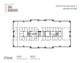 16633 N Dallas Pky, Addison, TX à louer Plan d’étage– Image 1 sur 1