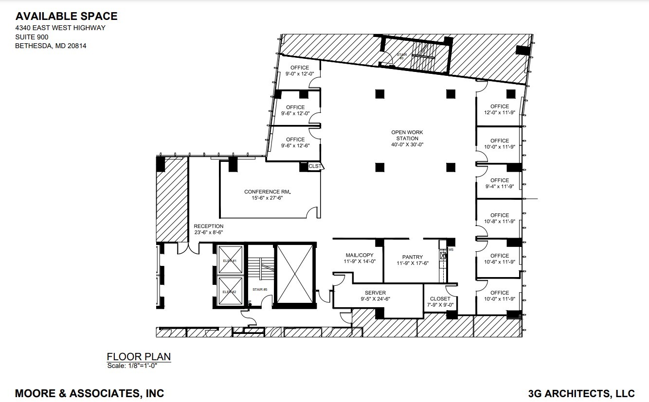 4340 East-West Hwy, Bethesda, MD à louer Plan d’étage– Image 1 sur 2