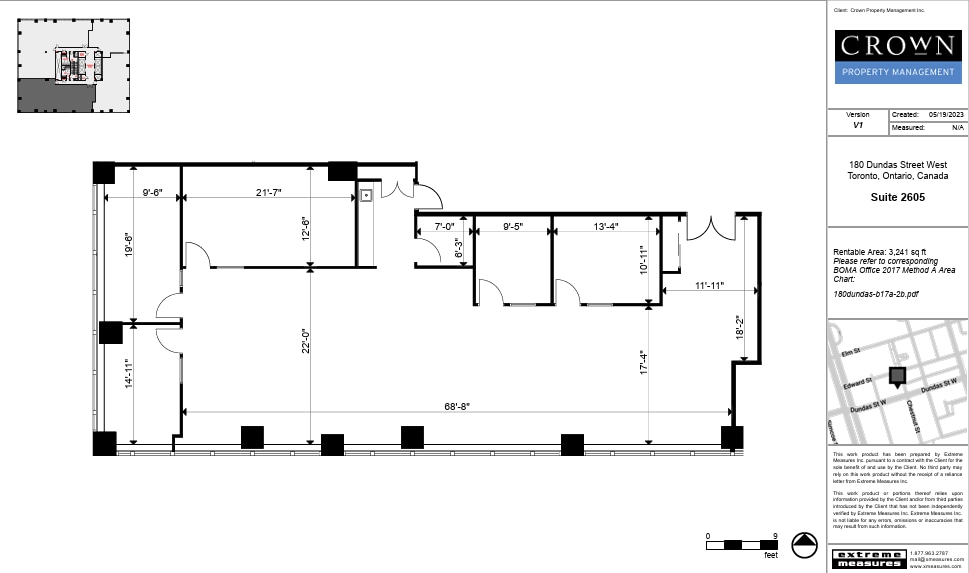 180 Dundas St W, Toronto, ON à louer Plan d’étage– Image 1 sur 3