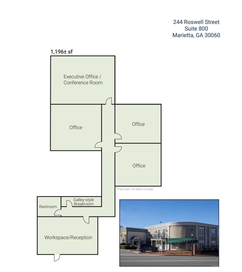 244 Roswell St NE, Marietta, GA à louer Plan d’étage– Image 1 sur 1