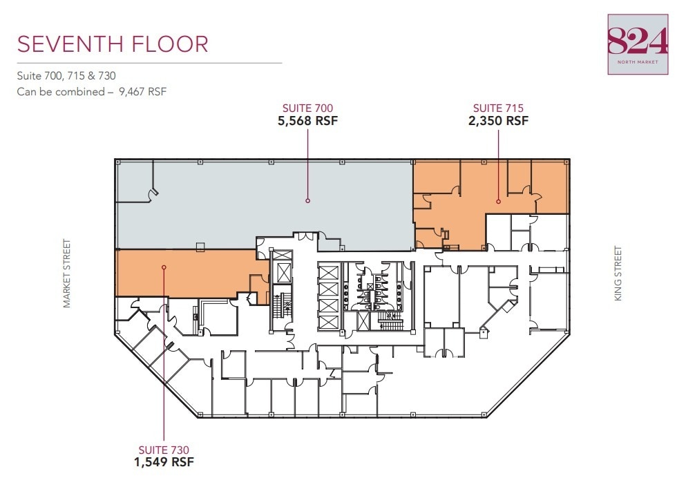 824 N Market St, Wilmington, DE à louer Plan d’étage– Image 1 sur 1