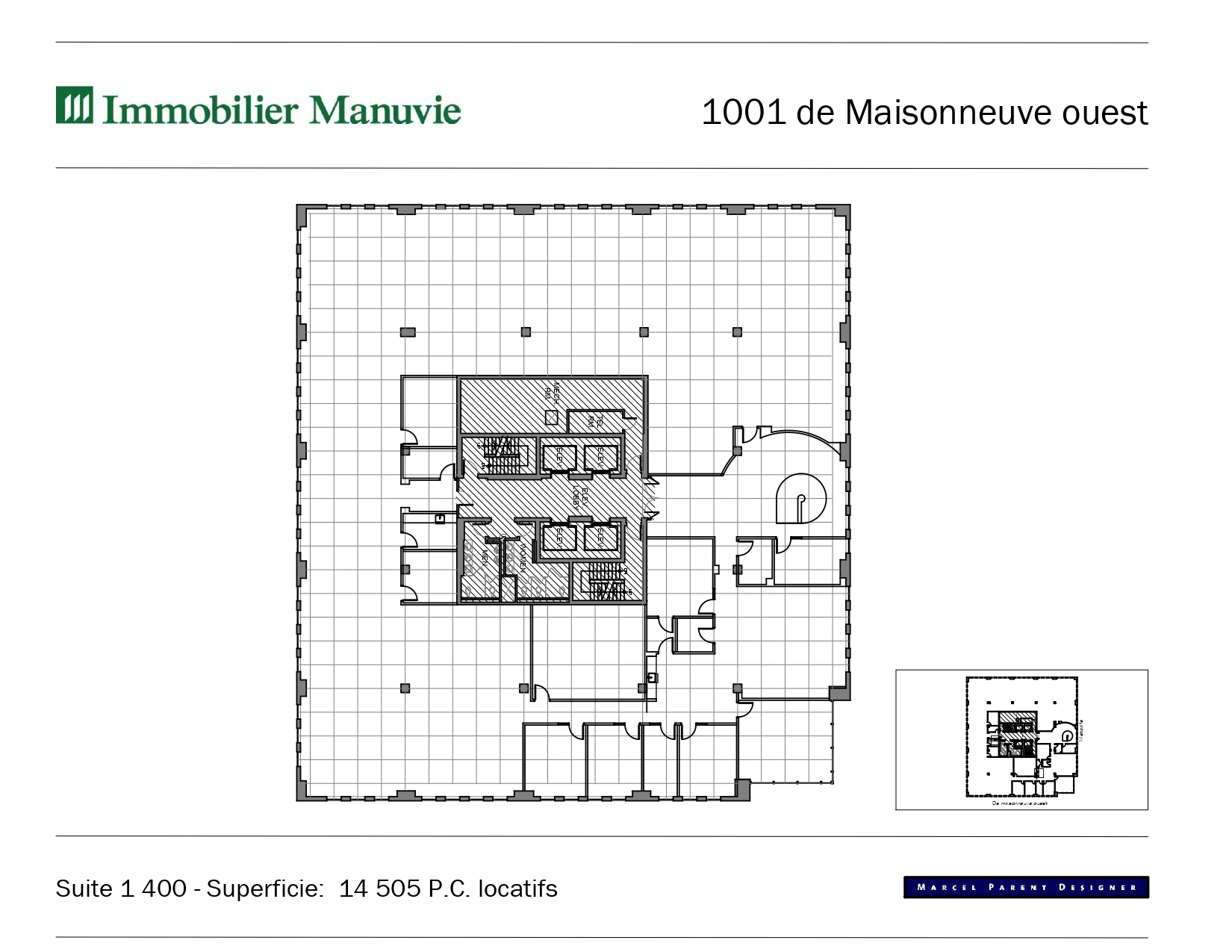 1001 Boul De Maisonneuve O, Montréal, QC à louer Plan d’étage– Image 1 sur 1