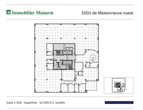1001 Boul De Maisonneuve O, Montréal, QC à louer Plan d’étage– Image 1 sur 1