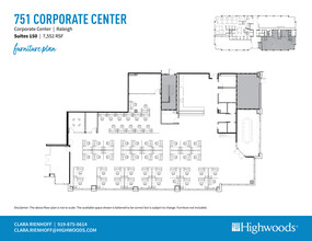 701 Corporate Center Dr, Raleigh, NC à louer Plan d’étage– Image 1 sur 2