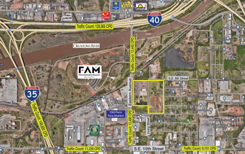 900 S. Eastern Avenue, Oklahoma City, OK à vendre - Aérien – Image 1 sur 2