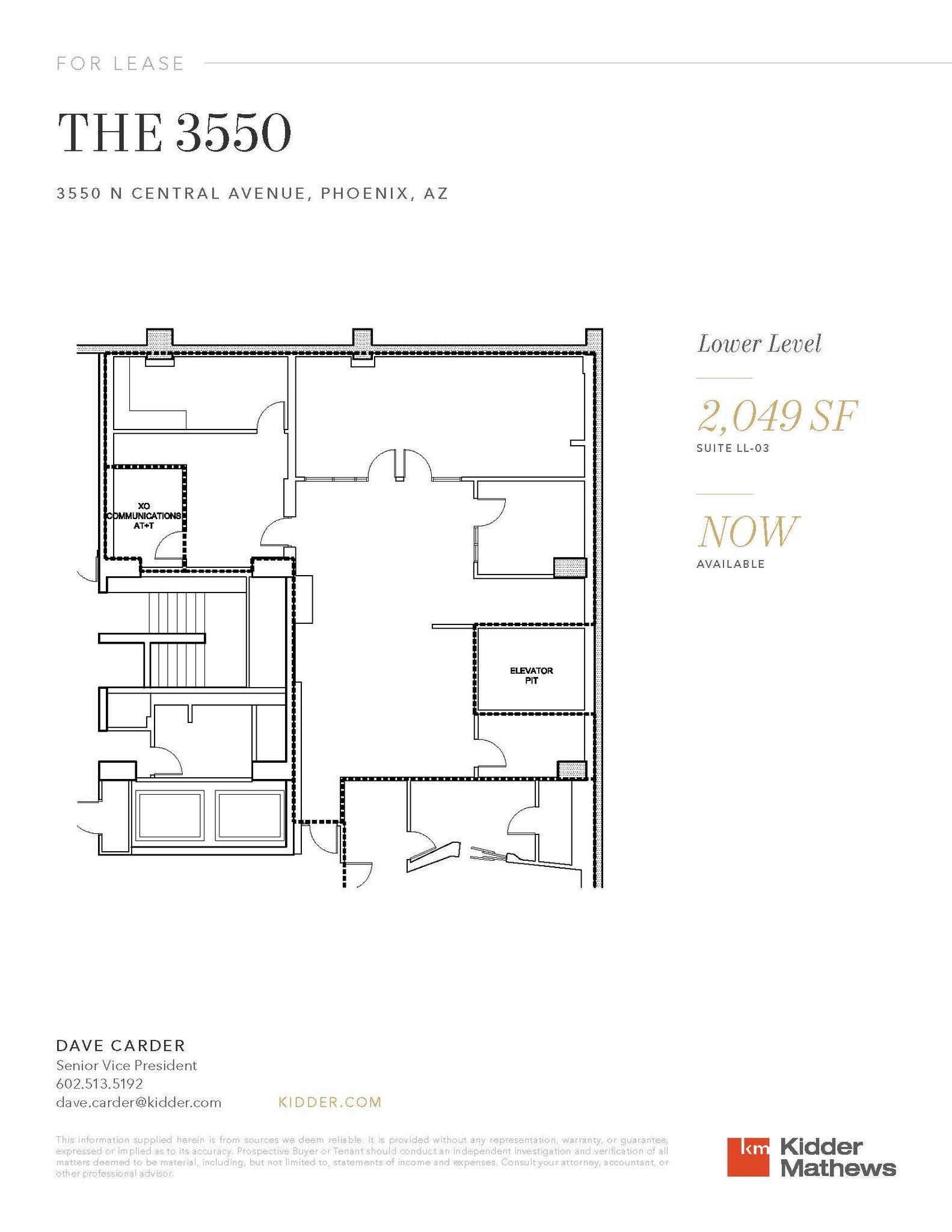 3550 N Central Ave, Phoenix, AZ à louer Plan d’étage– Image 1 sur 1