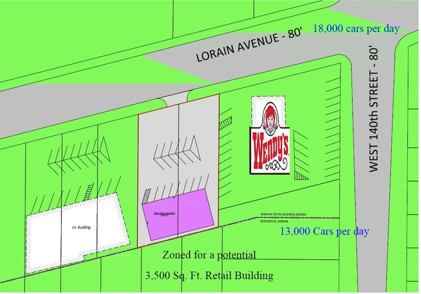 14039 Lorain Ave, Cleveland, OH à louer - Plan cadastral – Image 3 sur 8