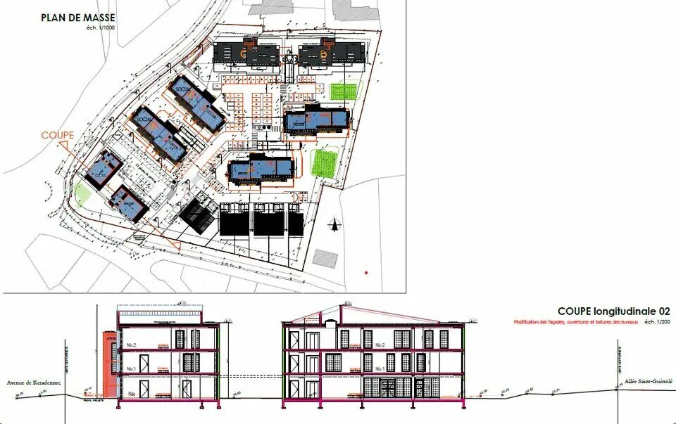 Bureau dans Quimper à vendre Plan de site– Image 1 sur 2