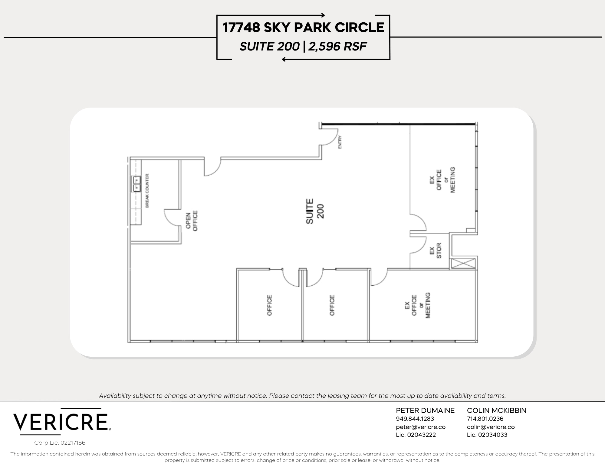 17752 Sky Park Cir, Irvine, CA à louer Plan d’étage– Image 1 sur 1