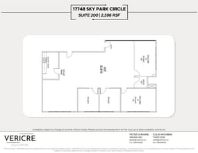 17752 Sky Park Cir, Irvine, CA à louer Plan d’étage– Image 1 sur 1