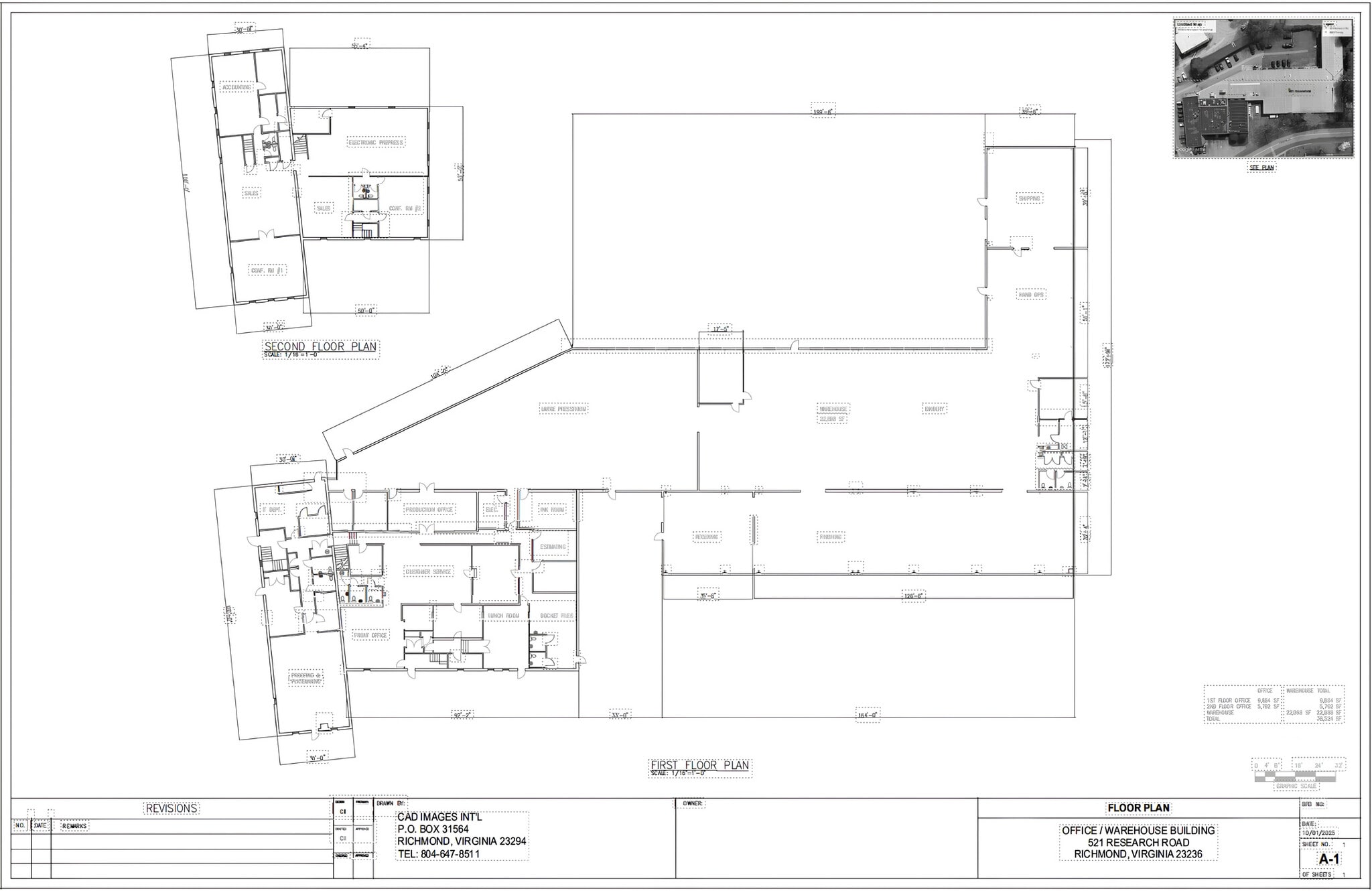 521 Research Rd, Richmond, VA à louer Plan d’étage– Image 1 sur 1