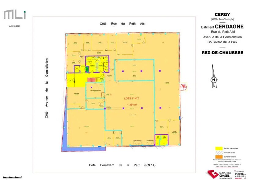 Bureau dans Cergy à louer - Plan d’étage – Image 2 sur 3