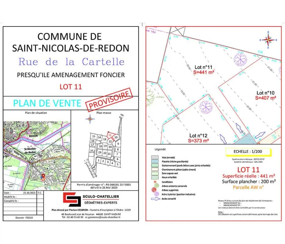 Terrain dans Saint-Nicolas-de-Redon à vendre Plan de site– Image 1 sur 3