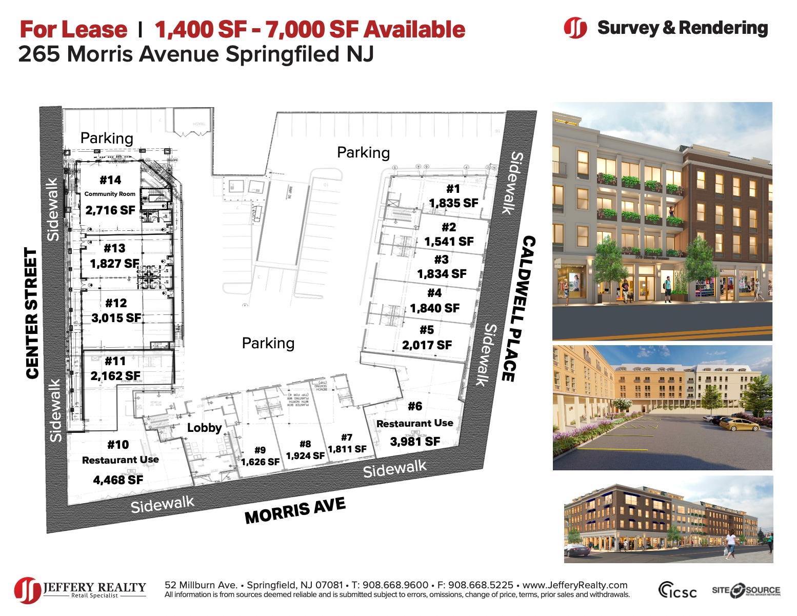 265 Morris Ave, Springfield, NJ à louer Plan d’étage– Image 1 sur 1