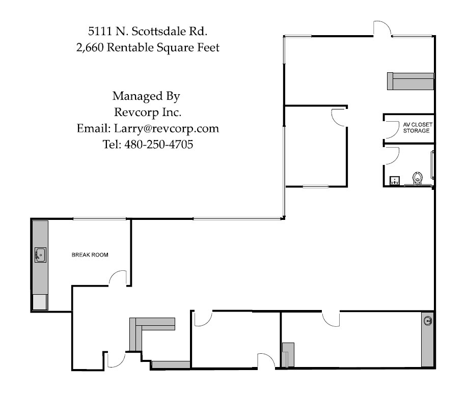 5111 N Scottsdale Rd, Scottsdale, AZ à louer Plan d’étage– Image 1 sur 10