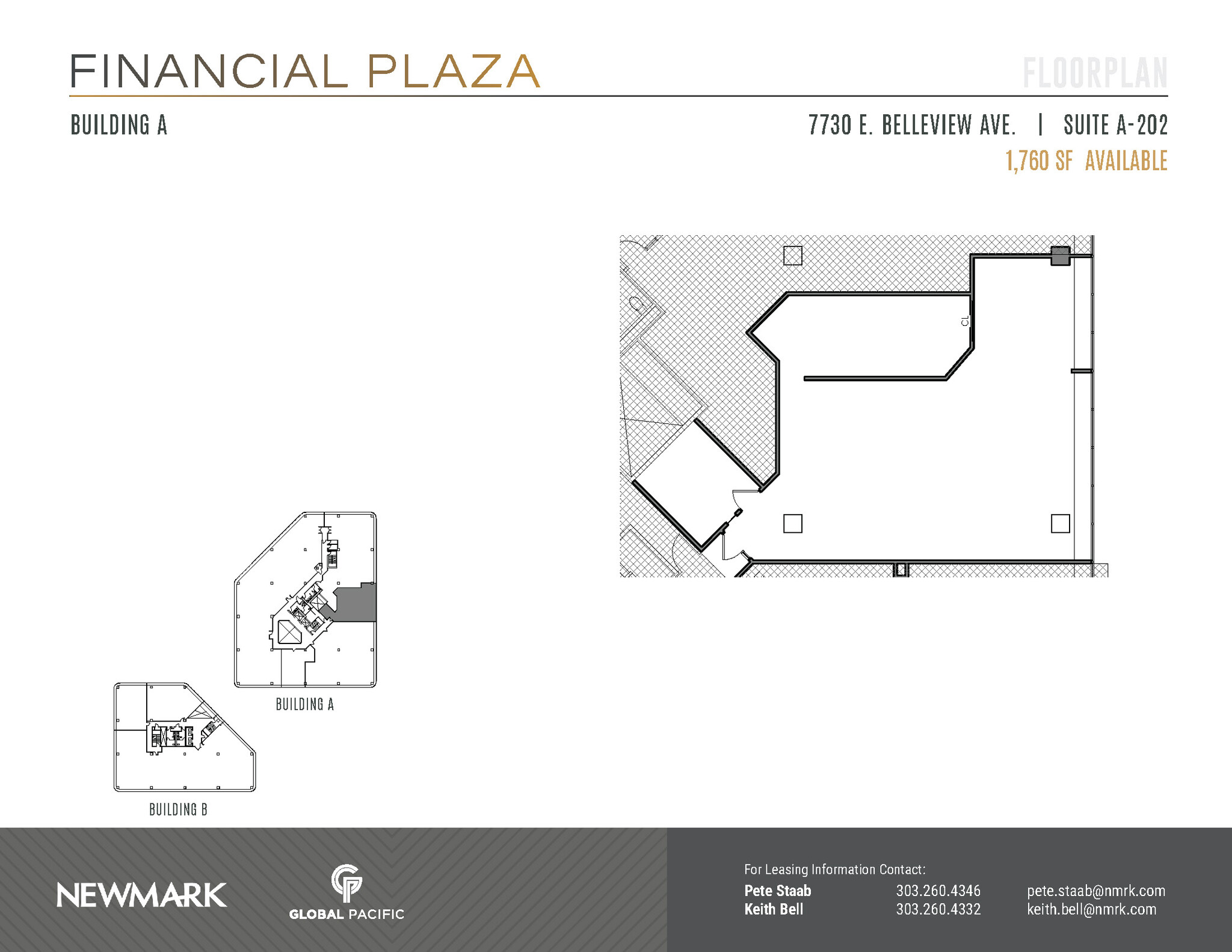 7730 E Belleview Ave, Greenwood Village, CO à louer Plan d’étage– Image 1 sur 2