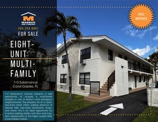 Plus de détails pour 115 Salamanca Ave, Coral Gables, FL - Logement à vendre