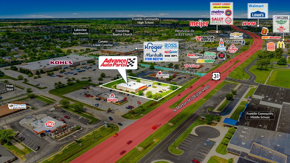 600 N Morton St, Franklin, IN à vendre - Photo de l’immeuble – Image 2 sur 5