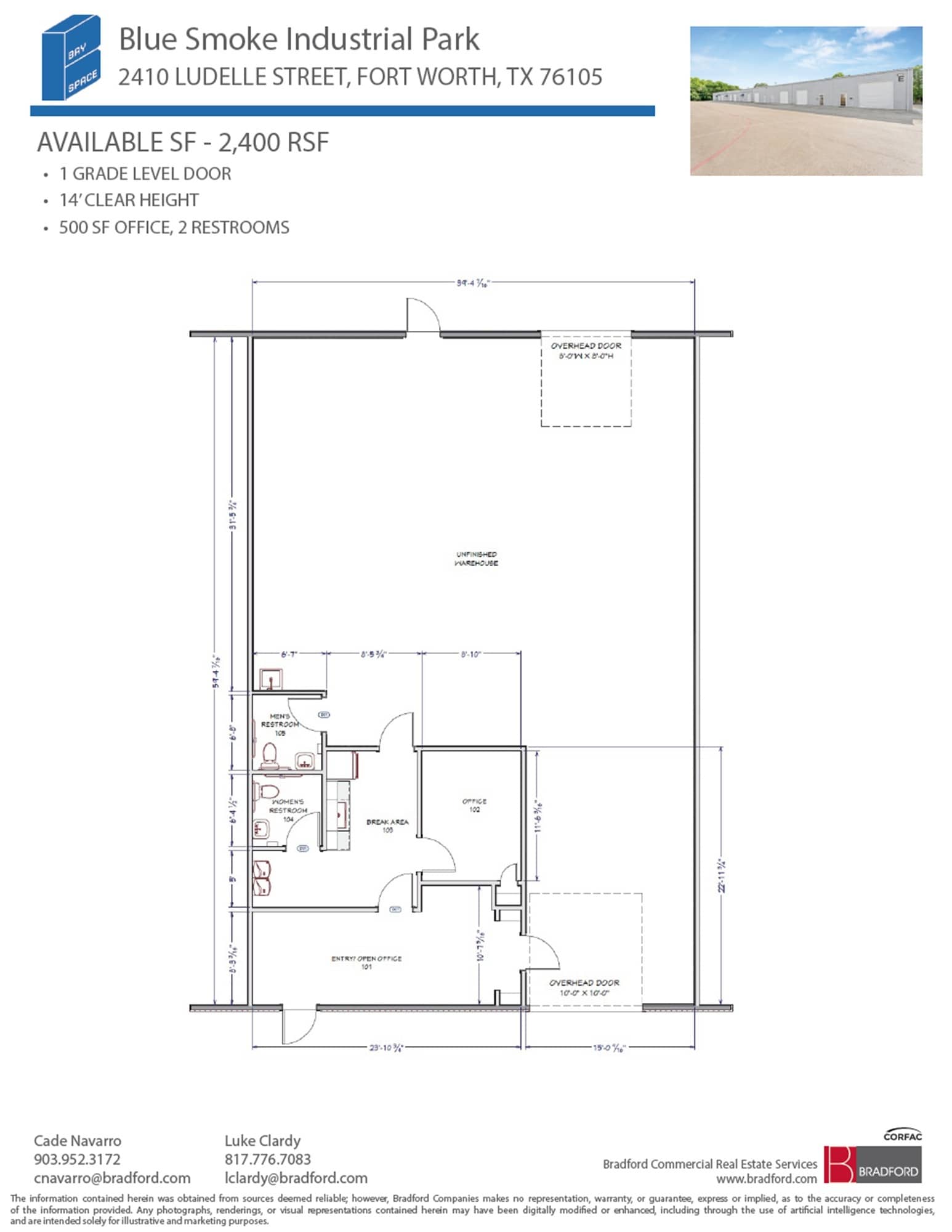 2402-2404 Blue Smoke Ct, Fort Worth, TX à louer Plan d’étage– Image 1 sur 1
