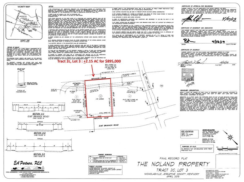 East Brannon Rd, Nicholasville, KY à vendre - Plan cadastral – Image 3 sur 4