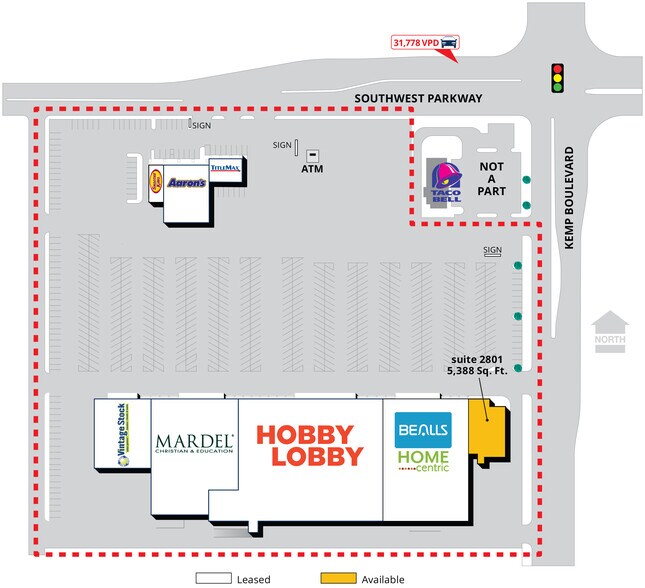 2811 Southwest Pky, Wichita Falls, TX à louer - Plan de site – Image 3 sur 4