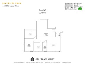 6660 Riverside Dr, Metairie, LA à louer Plan de site– Image 1 sur 1