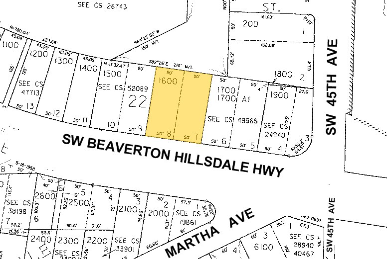 4605-4611 SW Beaverton Hillsdale Hwy, Portland, OR à vendre - Plan cadastral – Image 2 sur 4
