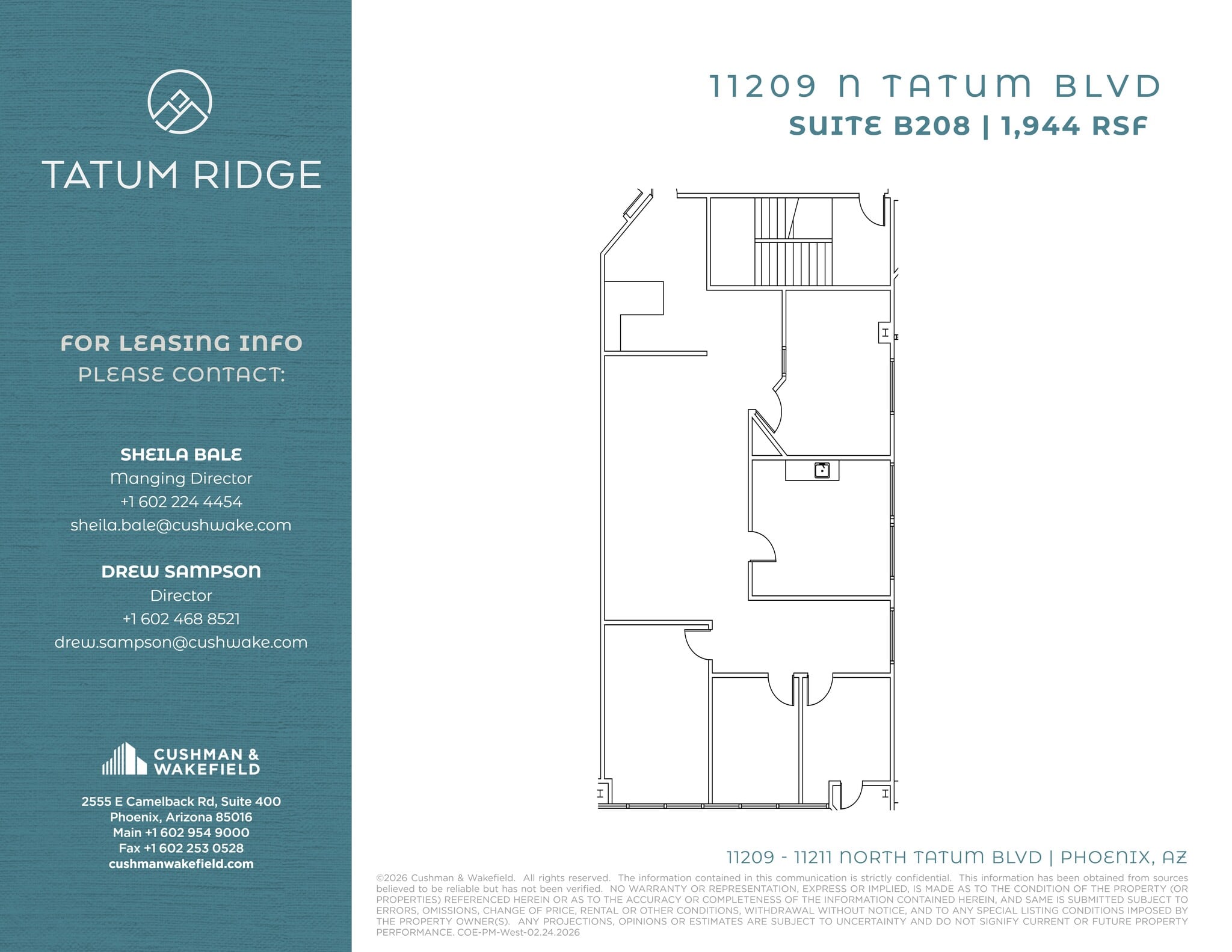 11209 N Tatum Blvd, Phoenix, AZ à louer Plan de site– Image 1 sur 1