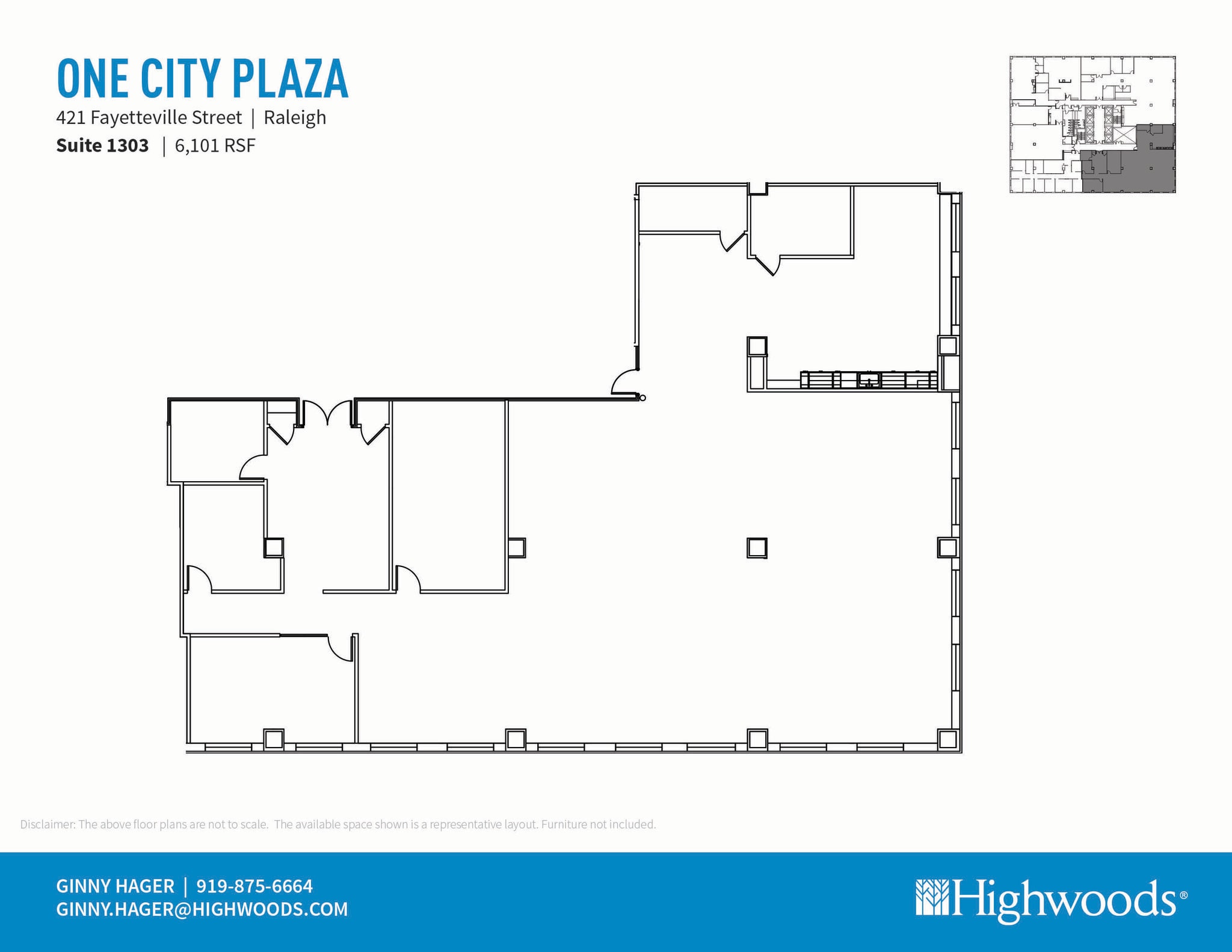 421 fayetteville St, Raleigh, NC à louer Plan d’étage– Image 1 sur 1