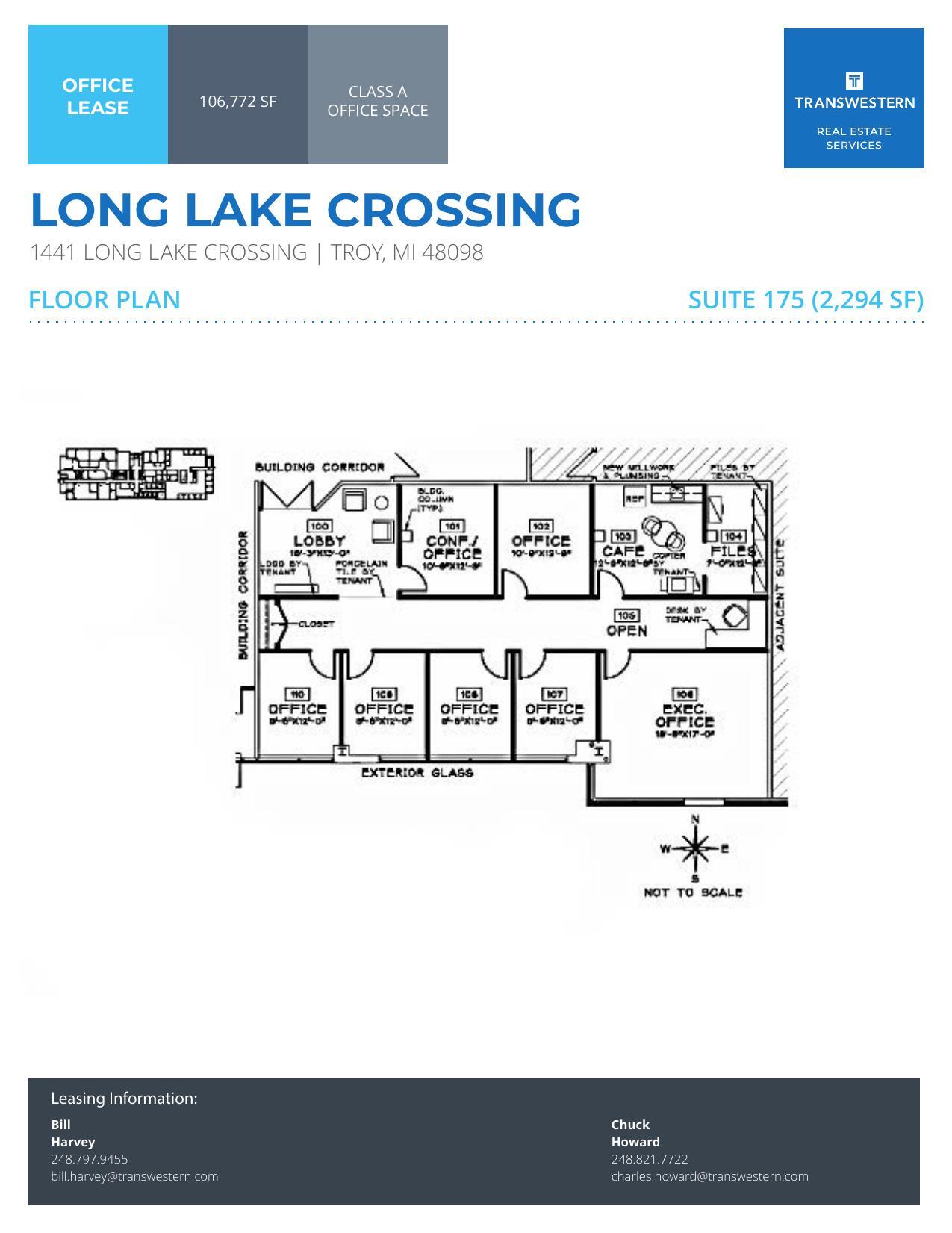 1441 W Long Lake Rd, Troy, MI à louer Plan d’étage– Image 1 sur 1