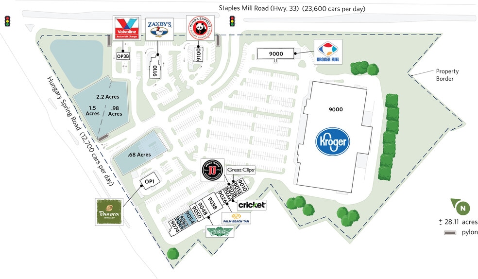 9050 Staples Mill Rd, Richmond, VA à louer - Plan de site – Image 2 sur 11