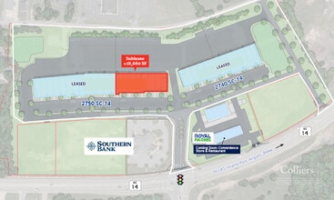 2750 S Highway 14, Greer, SC à louer Plan de site– Image 2 sur 9