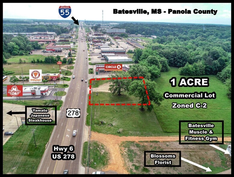 624 Hwy 6/Mississippi 278, Batesville, MS à vendre - Photo de l’immeuble – Image 1 sur 33