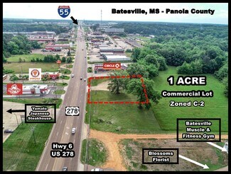 Plus de détails pour 624 Hwy 6/Mississippi 278, Batesville, MS - Terrain à vendre