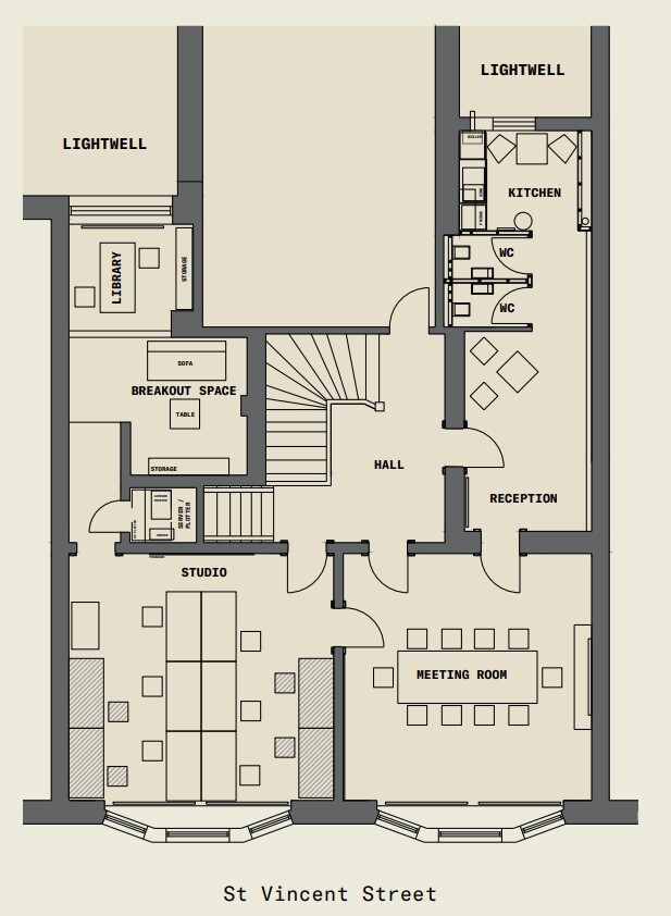 75-79 St Vincent St, Glasgow, GLG G2 5TF - Lot Front -  - Plan d’étage - Image 1 of 4