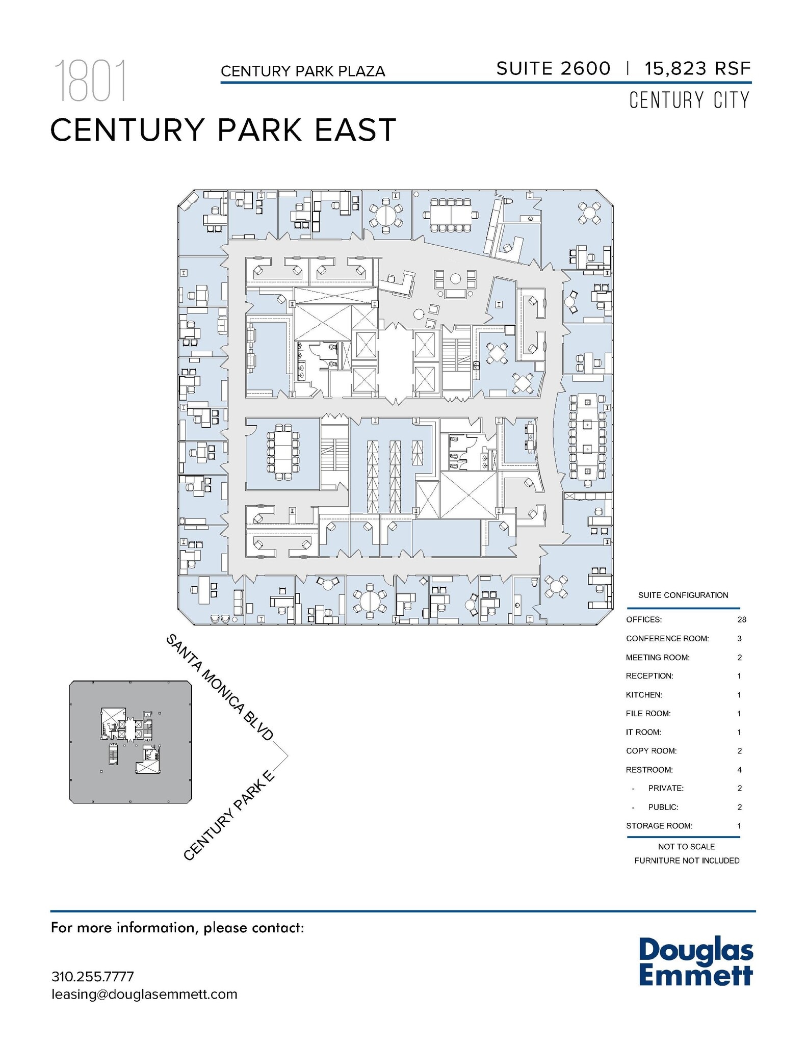 1801 Century Park E, Los Angeles, CA à louer Plan d’étage– Image 1 sur 1