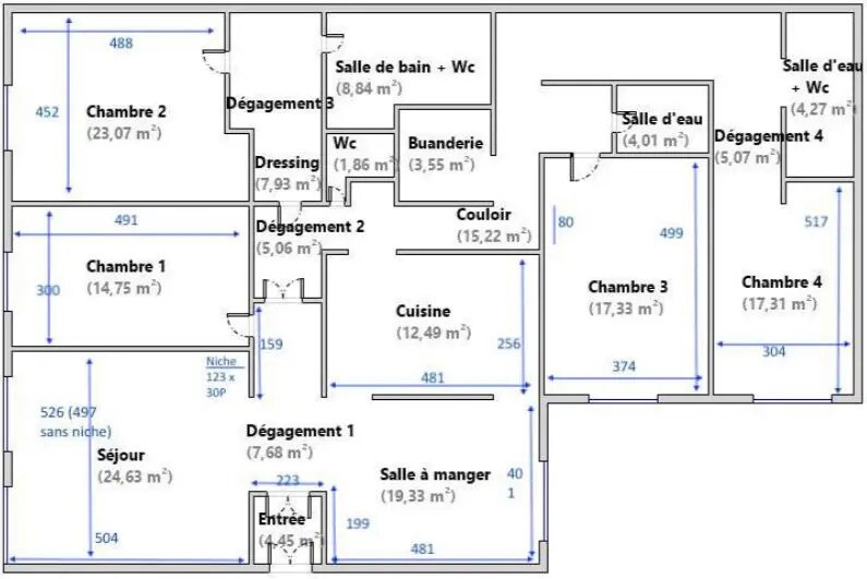 Bureau dans Paris à vendre Plan d’étage– Image 1 sur 3