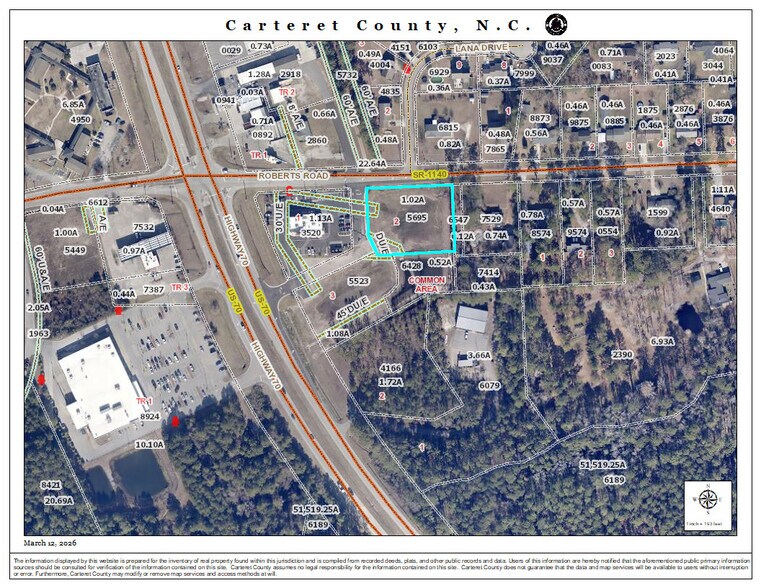 313 Roberts Rd, Newport, NC à vendre - Plan cadastral – Image 1 sur 2