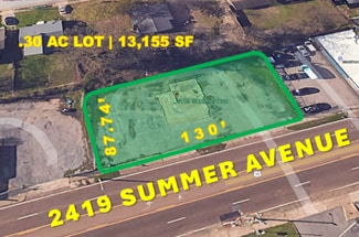 Plus de détails pour 2419 Summer Ave, Memphis, TN - Terrain à vendre