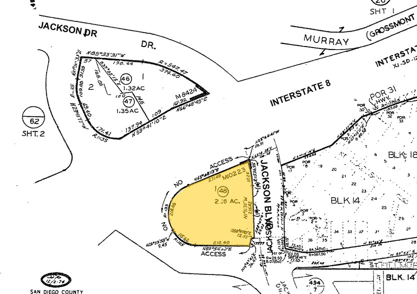 5202-5230 Jackson Dr, La Mesa, CA à louer - Plan cadastral – Image 2 sur 5