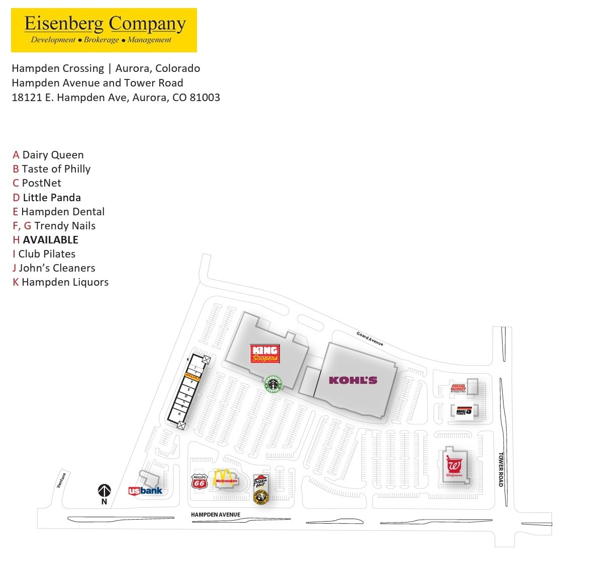 18211 E Hampden Ave, Aurora, CO à louer Plan de site– Image 1 sur 1