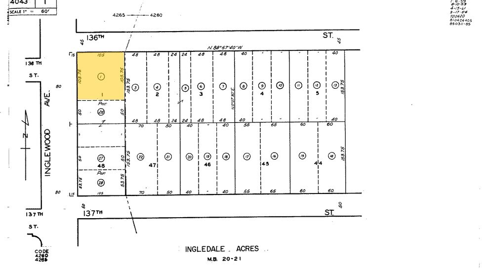 13600 Inglewood Ave, Hawthorne, CA à louer - Plan cadastral – Image 3 sur 5